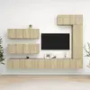 vidaXL Vidaxl Ensemble De Meuble Tv 7 Pcs Chêne Sonoma Bois D'ingénierie