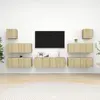 vidaXL Vidaxl Ensemble De Meuble Tv 7 Pcs Chêne Sonoma Bois D'ingénierie