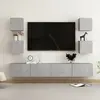 vidaXL Ensemble de meubles TV 6 pcs Gris béton Aggloméré
