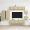 vidaXL Vidaxl Ensemble De Meuble Tv 8 Pcs Chêne Sonoma Bois D'ingénierie
