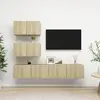 vidaXL Ensemble de meuble TV 4 pcs Chêne sonoma Aggloméré