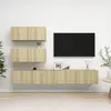 vidaXL Vidaxl Ensemble De Meuble Tv 4 Pcs Chêne Sonoma Bois D'ingénierie