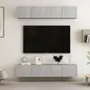 vidaXL Vidaxl Meubles Tv 4 Pcs Gris Béton 80x30x30 Cm Bois D'ingénierie