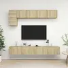 vidaXL Vidaxl Ensemble De Meuble Tv 5 Pcs Chêne Sonoma Bois D'ingénierie