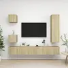 vidaXL 5-delige Tv-meubelset bewerkt hout sonoma eikenkleurig3079012