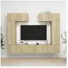 vidaXL Vidaxl Ensemble De Meuble Tv 6 Pcs Chêne Sonoma Bois D'ingénierie