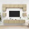 vidaXL Vidaxl Ensemble De Meuble Tv 8 Pcs Chêne Sonoma Bois D'ingénierie