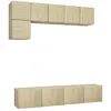vidaXL Vidaxl Ensemble De Meuble Tv 5 Pcs Chêne Sonoma Bois D'ingénierie