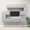 vidaXL Vidaxl Ensemble De Meubles Tv 10 Pcs Gris Béton Bois D'ingénierie