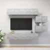 vidaXL Vidaxl Ensemble De Meubles Tv 6 Pcs Gris Béton Bois D'ingénierie