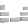 vidaXL Vidaxl Ensemble De Meubles Tv 7 Pcs Gris Béton Bois D'ingénierie