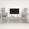 vidaXL Vidaxl Ensemble De Meubles Tv 8 Pcs Gris Béton Bois D'ingénierie