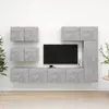 vidaXL Vidaxl Ensemble De Meubles Tv 6 Pcs Gris Béton Bois D'ingénierie