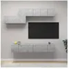 vidaXL Vidaxl Ensemble De Meubles Tv 7 Pcs Gris Béton Bois D'ingénierie
