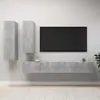 vidaXL Vidaxl Ensemble De Meuble Tv 4 Pcs Gris Béton Bois D'ingénierie