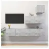 vidaXL Ensemble de meubles TV 4 pcs Gris béton Bois d'ingénierie 3079156