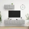 vidaXL Vidaxl Meubles Tv 3 Pcs Gris Béton Bois D'ingénierie