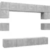 vidaXL Ensemble de meuble TV 8 pcs Gris béton Aggloméré