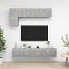 Vidaxl - Ensemble de meuble tv 5 pcs Gris béton Aggloméré Concrete grey