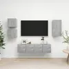 vidaXL Vidaxl Ensemble De Meubles Tv 5 Pcs Gris Béton Bois D'ingénierie