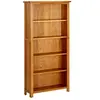 vidaXL Bibliothèque à 5 étagères 70x22x140 cm Bois de chêne massif