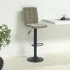 VIDAXL Tabouret de bar Gris clair Velours