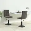 vidaXL Chaises pivotantes de salle à manger 2 pcs Gris foncé Velours