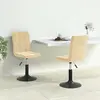 VIDAXL Chaises pivotantes à manger lot de 2 crème velours