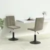 vidaXL Chaises pivotantes de salle à manger 2 pcs Gris clair Velours