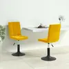 vidaXL Chaises pivotantes à dîner 2 pcs Jaune moutarde Velours