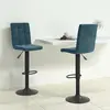 vidaXL Tabourets de bar lot de 2 bleu velours