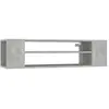 Vidaxl meuble tv suspendu gris béton 100x30x26,5 cm bois d’ingénierie