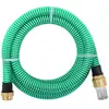 vidaXL Tuyau d'aspiration avec raccords en laiton vert 1,1" 25 m PVC