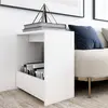 vidaXL Table d'appoint Blanc 50x26x50 cm Aggloméré