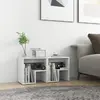 vidaXL Tables de chevet 2 pcs Blanc 40x30x40 cm Aggloméré