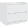 vidaXL Table de chevet Blanc 50x39x43,5 cm Aggloméré