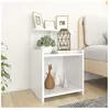 vidaXL Table de chevet Blanc 40x35x60 cm Aggloméré