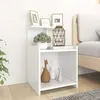 vidaXL Tables de chevet 2 pcs Blanc 40x35x60 cm Aggloméré
