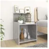 vidaXL Table de chevet Gris béton 40x35x60 cm Aggloméré