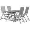 vidaXL Ensemble à manger de jardin 5 pcs Bois d'acacia solide
