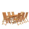 vidaXL Ensemble à manger de jardin 9 pcs Bois d'acacia massif