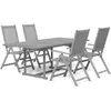 vidaXL Ensemble à manger de jardin 5 pcs Bois d'acacia massif