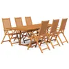 vidaXL Ensemble à manger de jardin 7 pcs Bois d'acacia massif