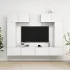 vidaXL Vidaxl Ensemble De Meuble Tv 6 Pcs Blanc Bois D'ingénierie
