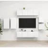 vidaXL Ensemble de meuble TV 8 pcs Blanc Aggloméré