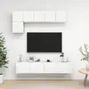 vidaXL Vidaxl Ensemble De Meubles Tv 5 Pcs Blanc Bois D'ingénierie
