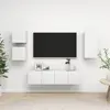 vidaXL Vidaxl Ensemble De Meuble Tv 5 Pcs Blanc Bois D'ingénierie