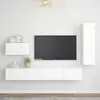 vidaXL Vidaxl Ensemble De Meubles Tv 4 Pcs Blanc Bois D'ingénierie