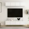 vidaXL Vidaxl Meubles Tv 4 Pcs Blanc 80x30x30 Cm Bois D'ingénierie