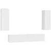 vidaXL Ensemble de meubles TV 4 pcs Blanc Bois d'ingénierie 3074455